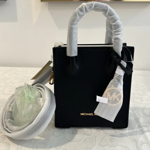 Michael Michael Kors Mercer Extra-Small Pebbled Leather Crossbody Bag. - Picture 6 of 14